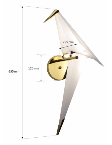 Dizajnerska lampa dekoracyjna origami ptaki