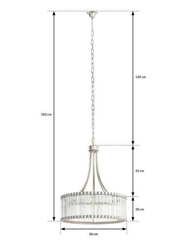 Kryształowy żyrandol glamour vintage duży 56 cm
