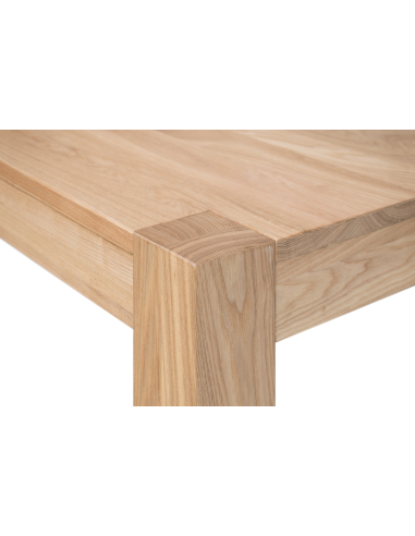 Zestaw duży stół jesionowy 160x90 + 4 jesionowe krzesła z tapicerowanym siedziskiem