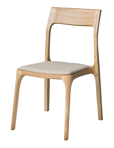 Zestaw duży stół jesionowy 160x90 + 4 jesionowe krzesła z tapicerowanym siedziskiem