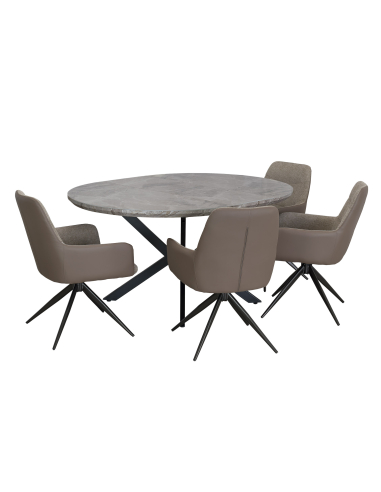 Zestaw do jadalni Evelina stół 160x120 + 4 krzesła tapicerowane