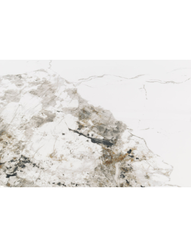 Duży rozkładany stół 240cm ceramiczny blat i 6 obrotowych krzeseł kubełkowych boucle