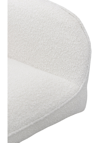 Duży rozkładany stół 240cm ceramiczny blat i 6 obrotowych krzeseł kubełkowych boucle