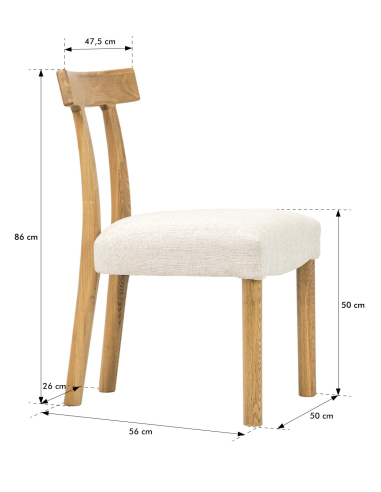 Zestaw do jadalni: okrągły stół jesionowy 137 cm + 4 krzesła dębowe tapicerowane loft modern