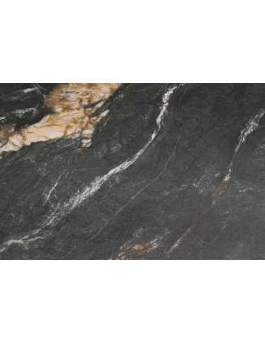 Zestaw do jadalni: stół ceramiczny marmurowy z czarną podstawą + 4 krzesła tapicerowane loft brąz-beż